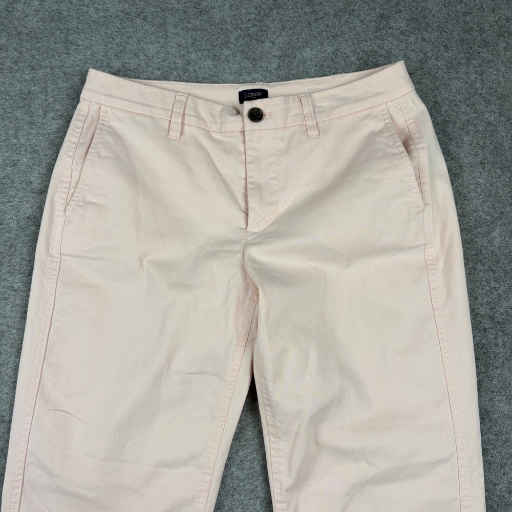 J.Crew Chino Pants Womens 6 Pink Stretch Twill Casual Trousers Straight Leg